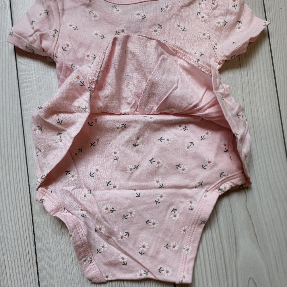 Carter's 2 piece baby outfit pink happy bodysuit with denim pants NWT Size 3 mo - Picture 10 of 16